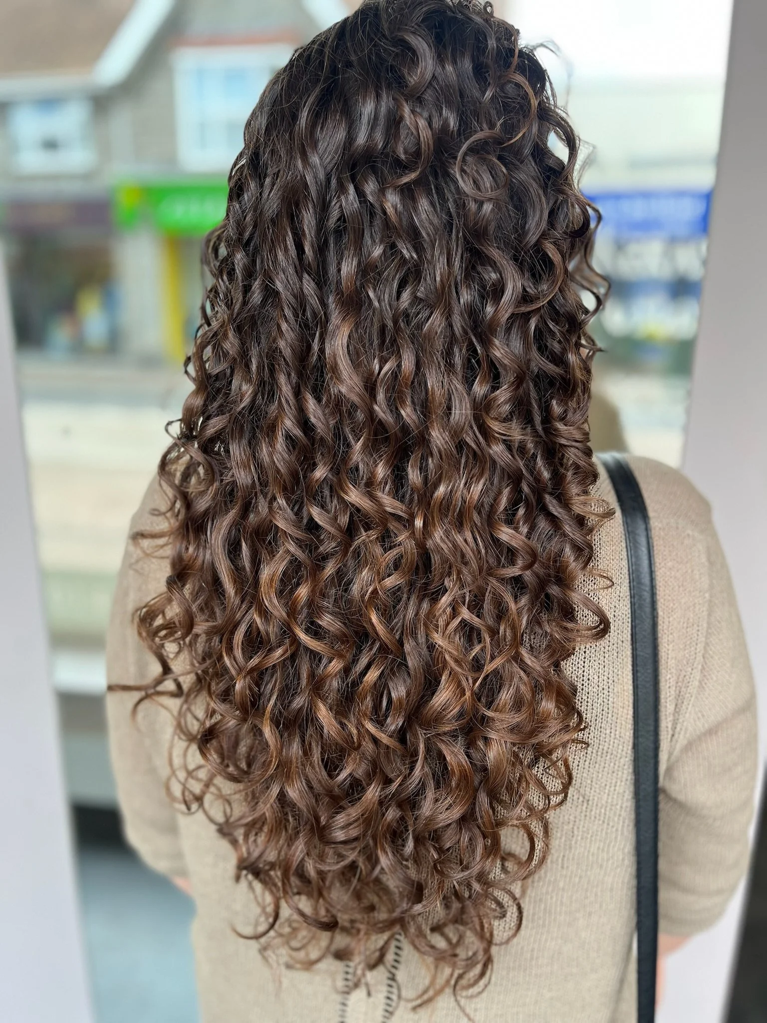 Hair after balayage treatment