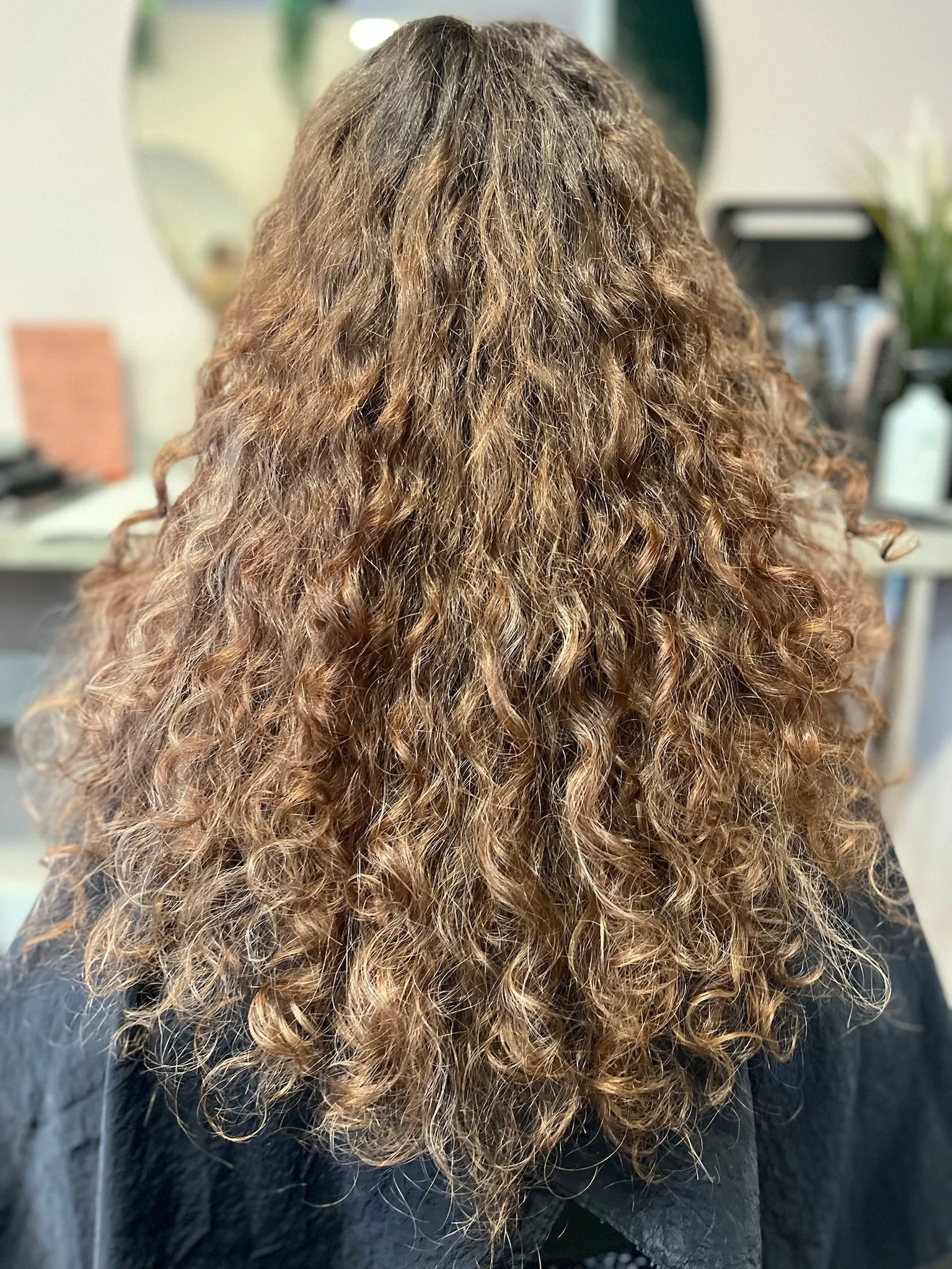 Hair before balayage treatment