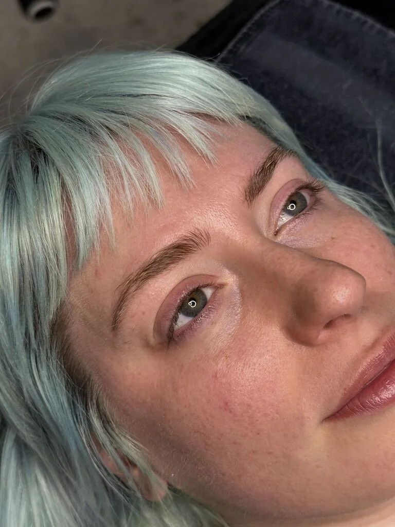 Before brow wax and tint at EAE