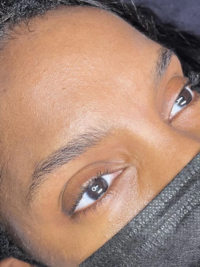 Before brow wax and tint at EAE