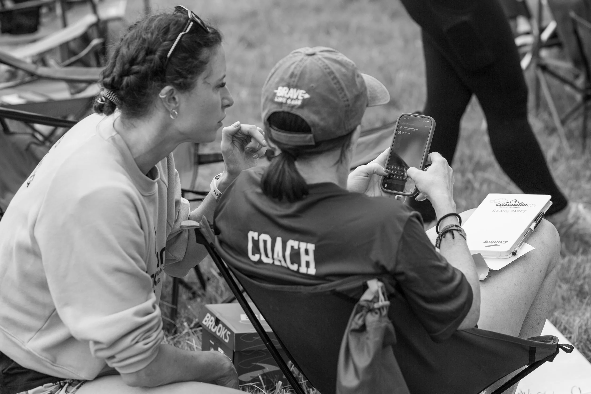 Jena Winger and Elizabeth Carey in conversation at Cascadia Running Camp