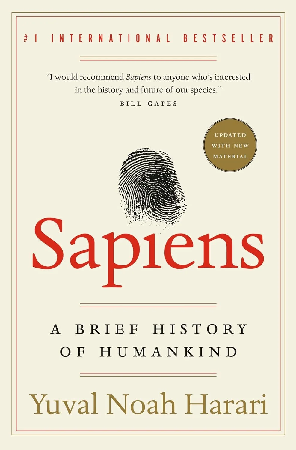 Sapiens: A Brief History of Humankind by Yuval Noah Harari, book cover