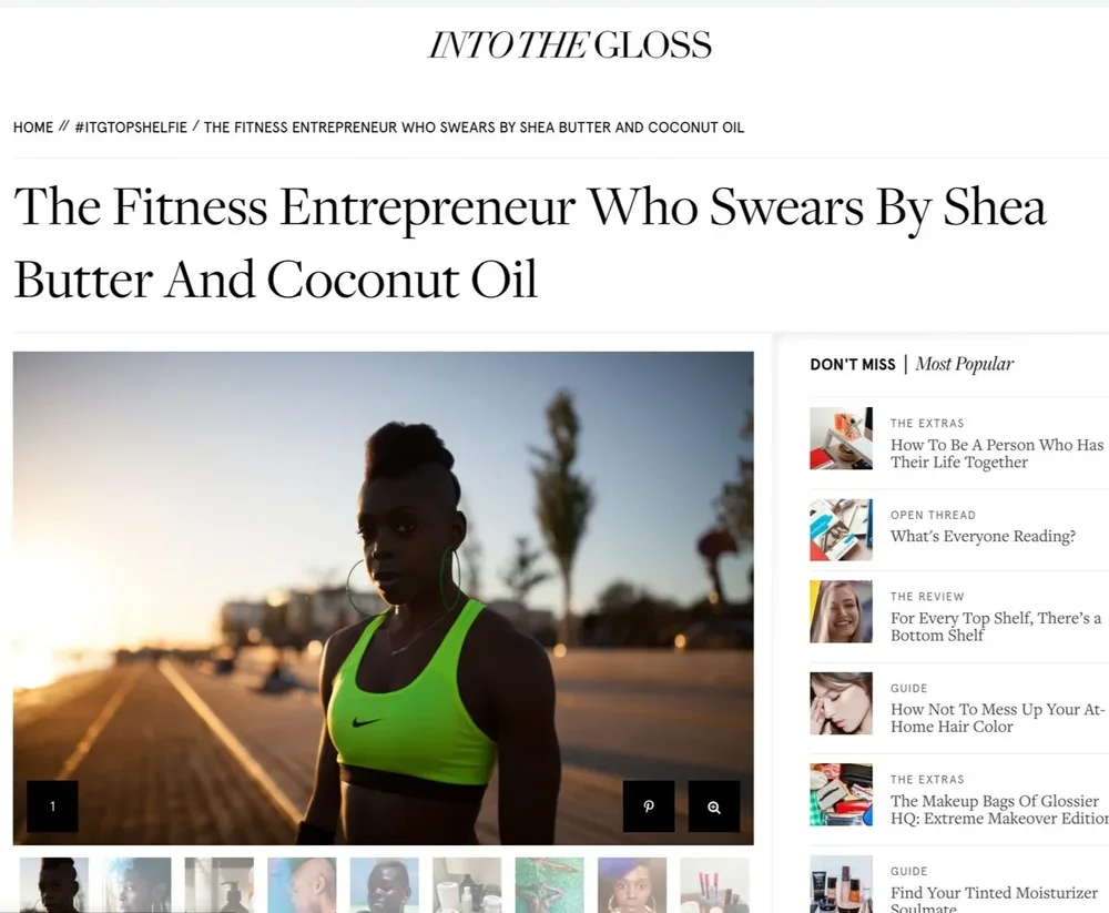 The fitness entrepreneur who swears by shea butter and coconut oil