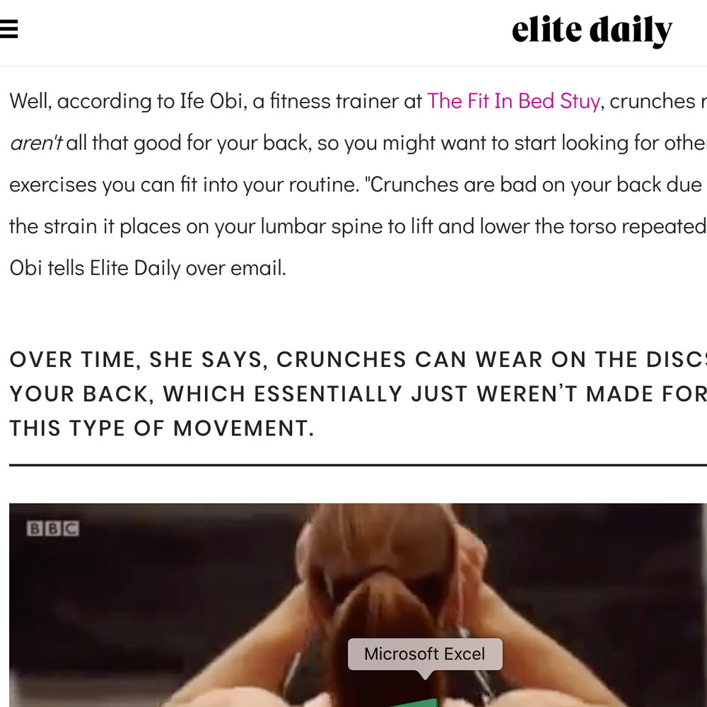 Are crunches bad for your back?