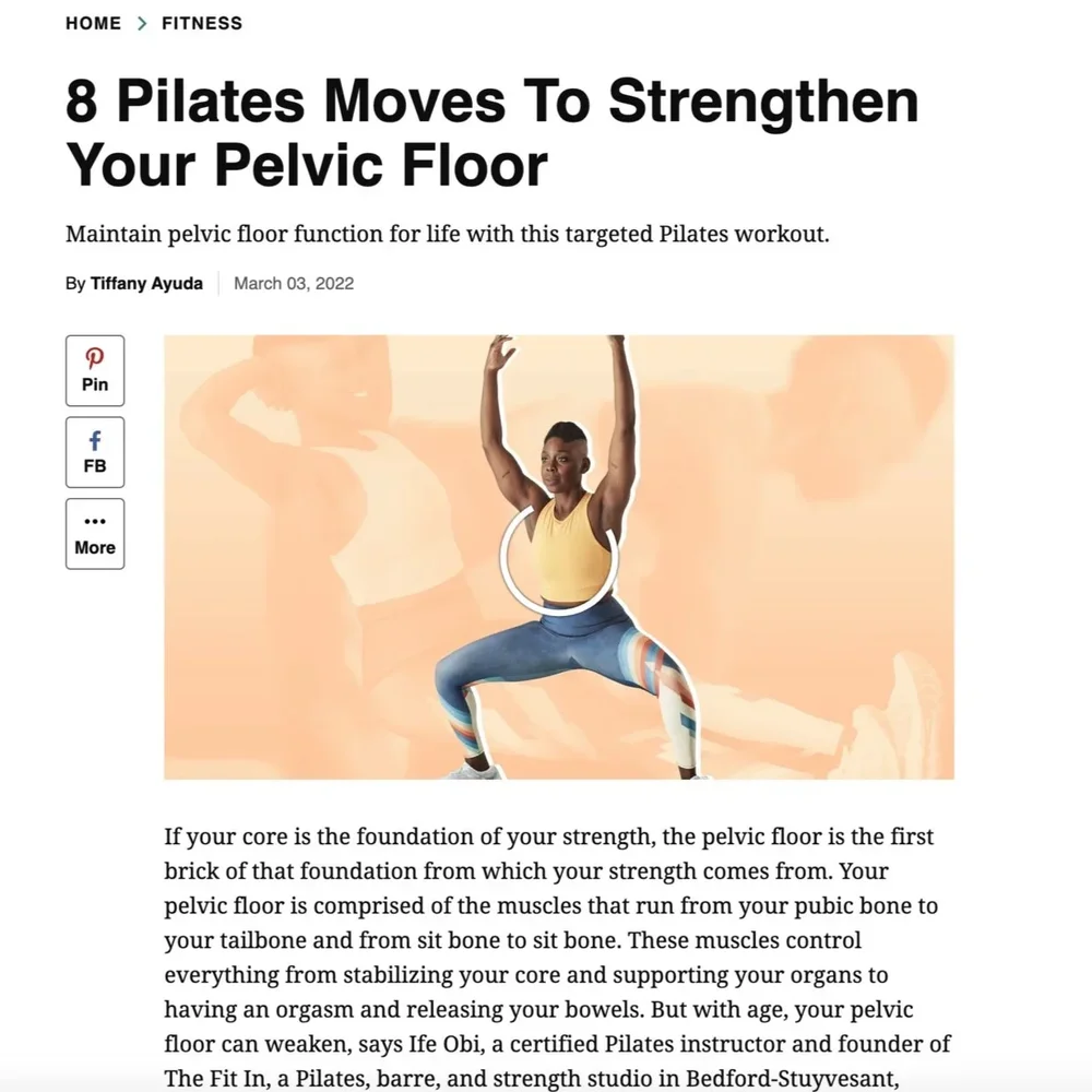 Pilates moves to strengthen your pelvic floor