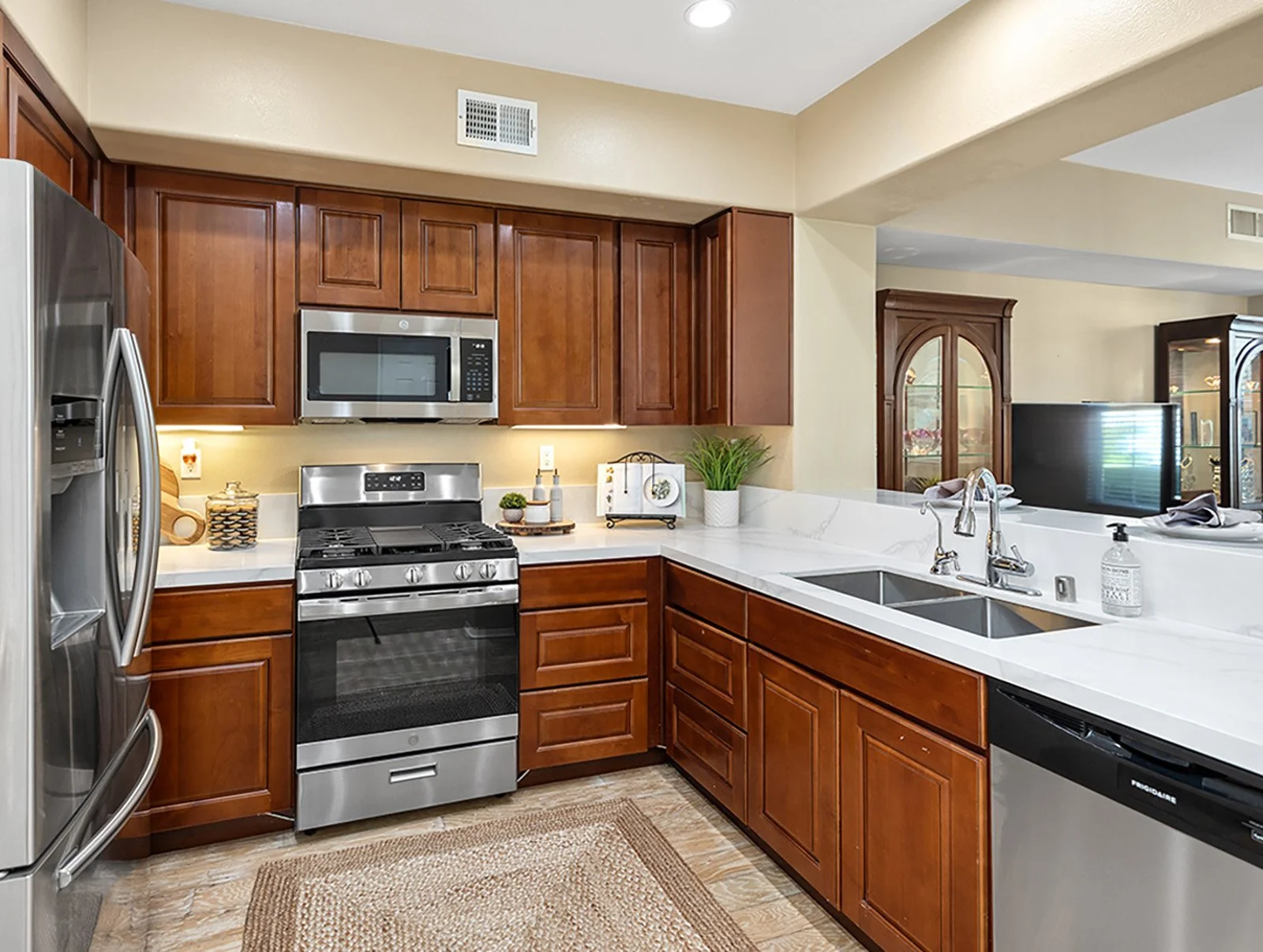Kitchen after staging