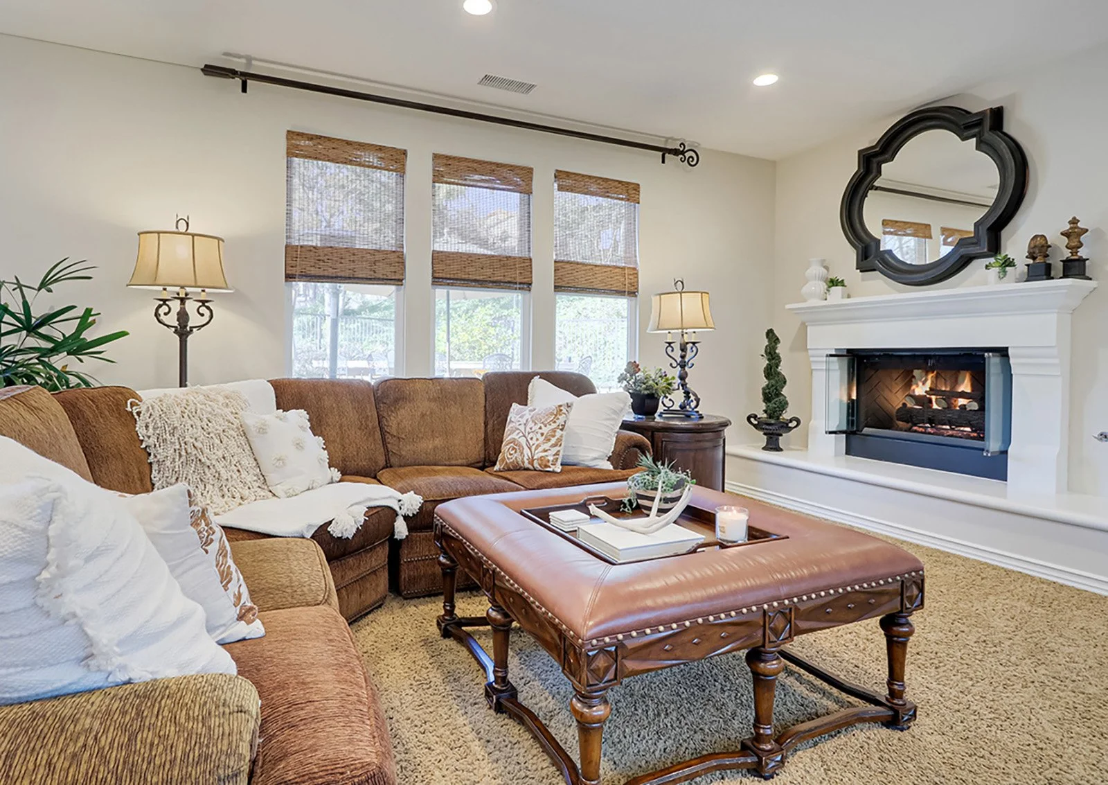 Living room after staging