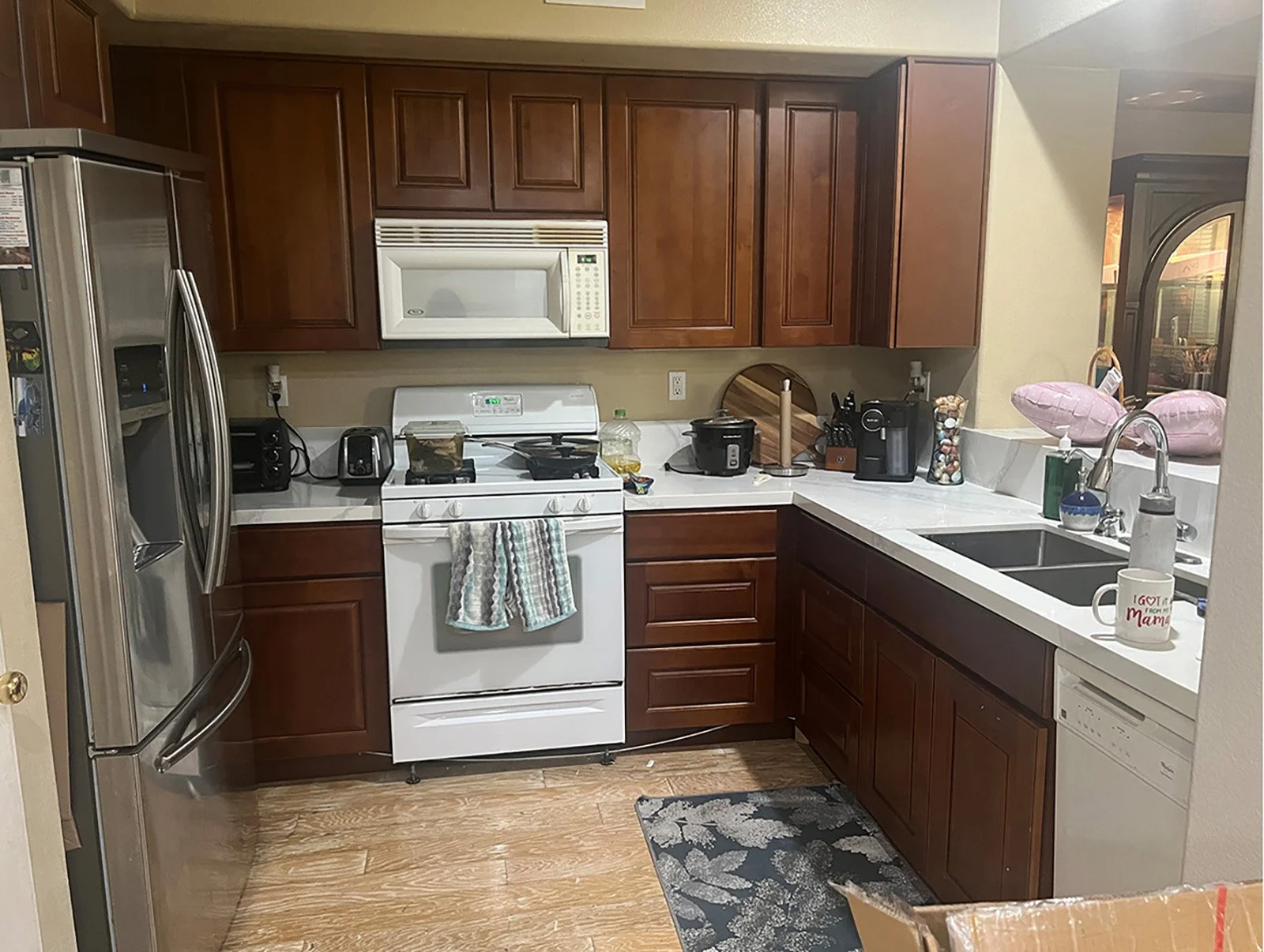 Kitchen before staging
