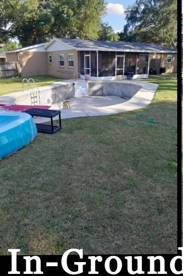 Polk Services in-ground pool before demolition and fill.