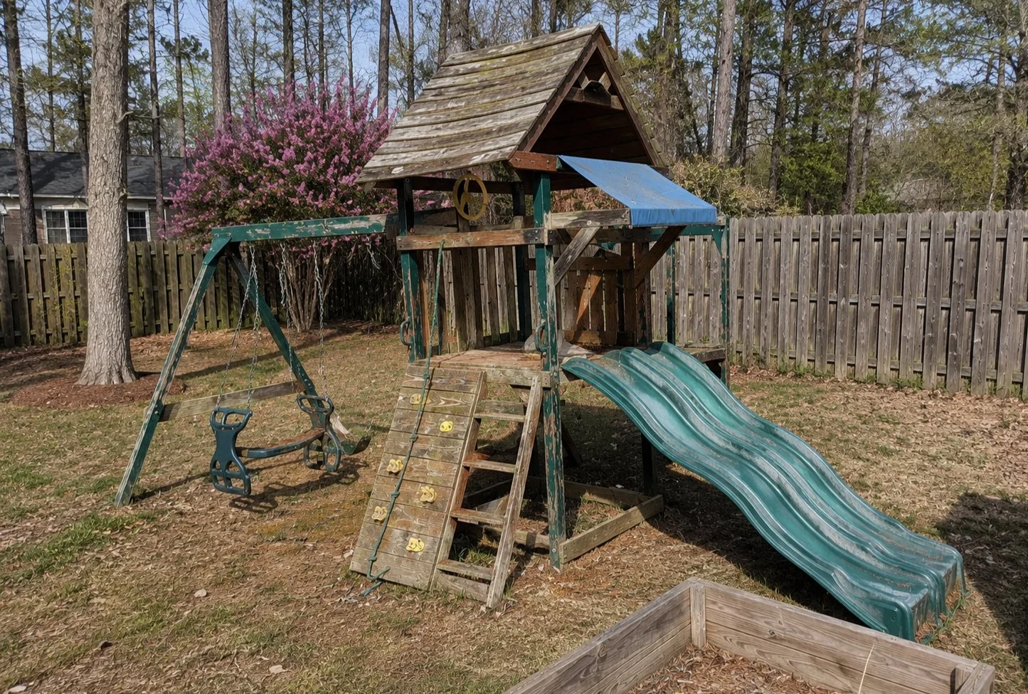 Polk Services swing set and playground removal in Lakeland, FL — residential and HOA equipment demolition.
