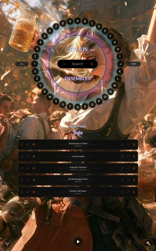 Library with a custom background image