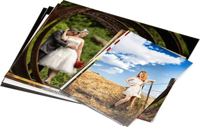 Examples of finished professional photographic prints