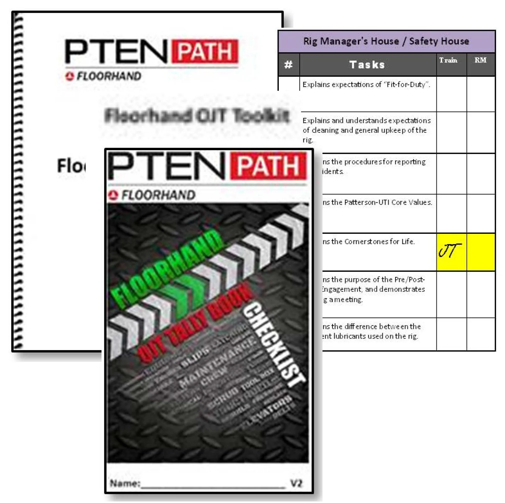 OJT checklist and tally book example