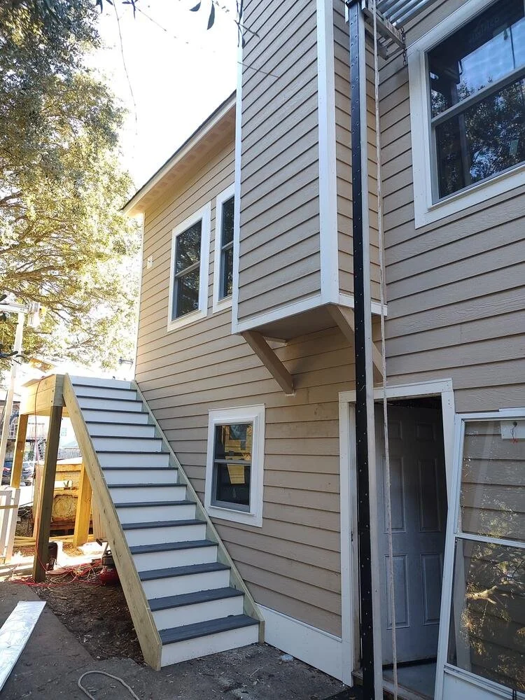 New siding installation