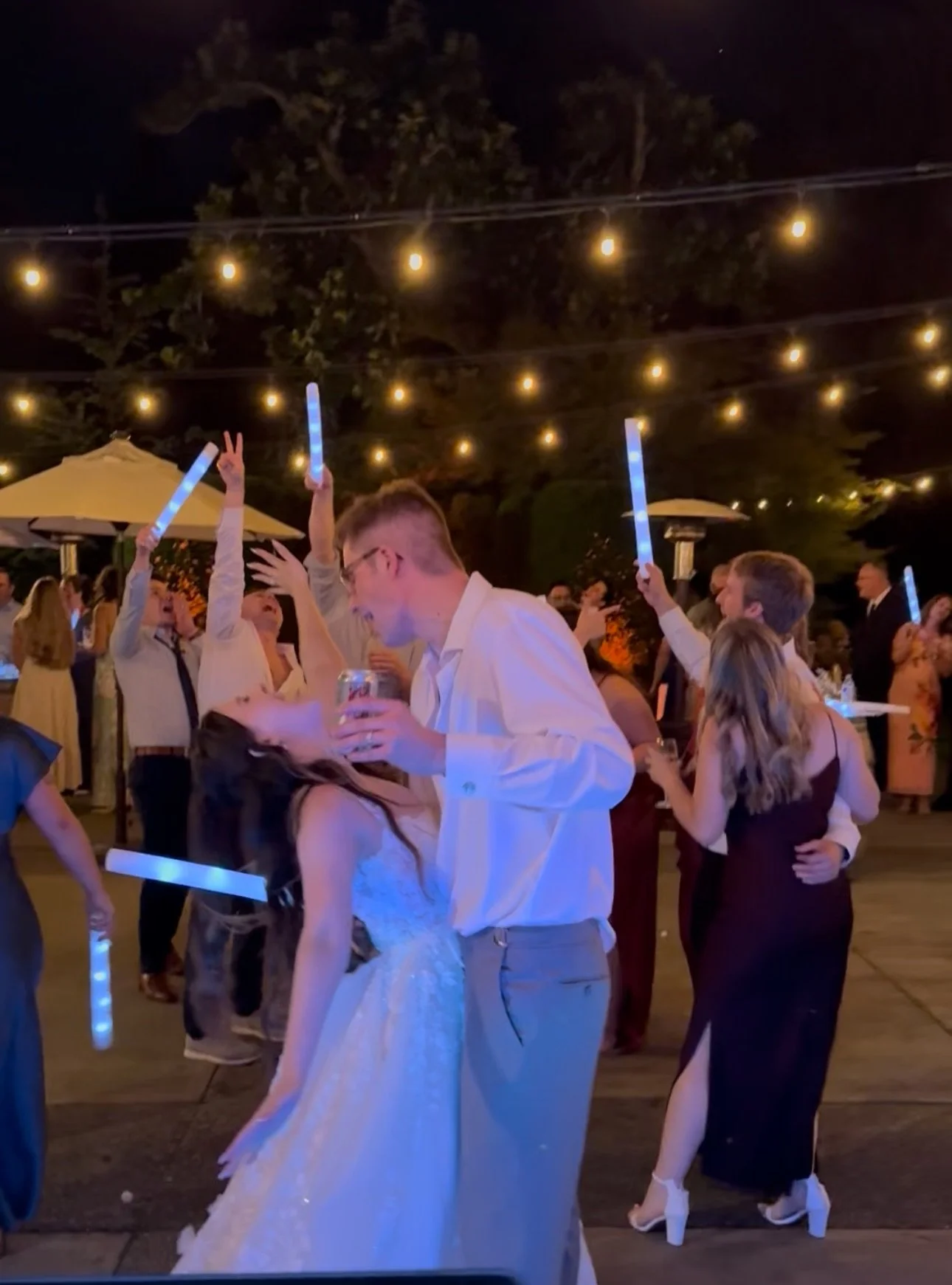 Guests celebrating on the dance floor