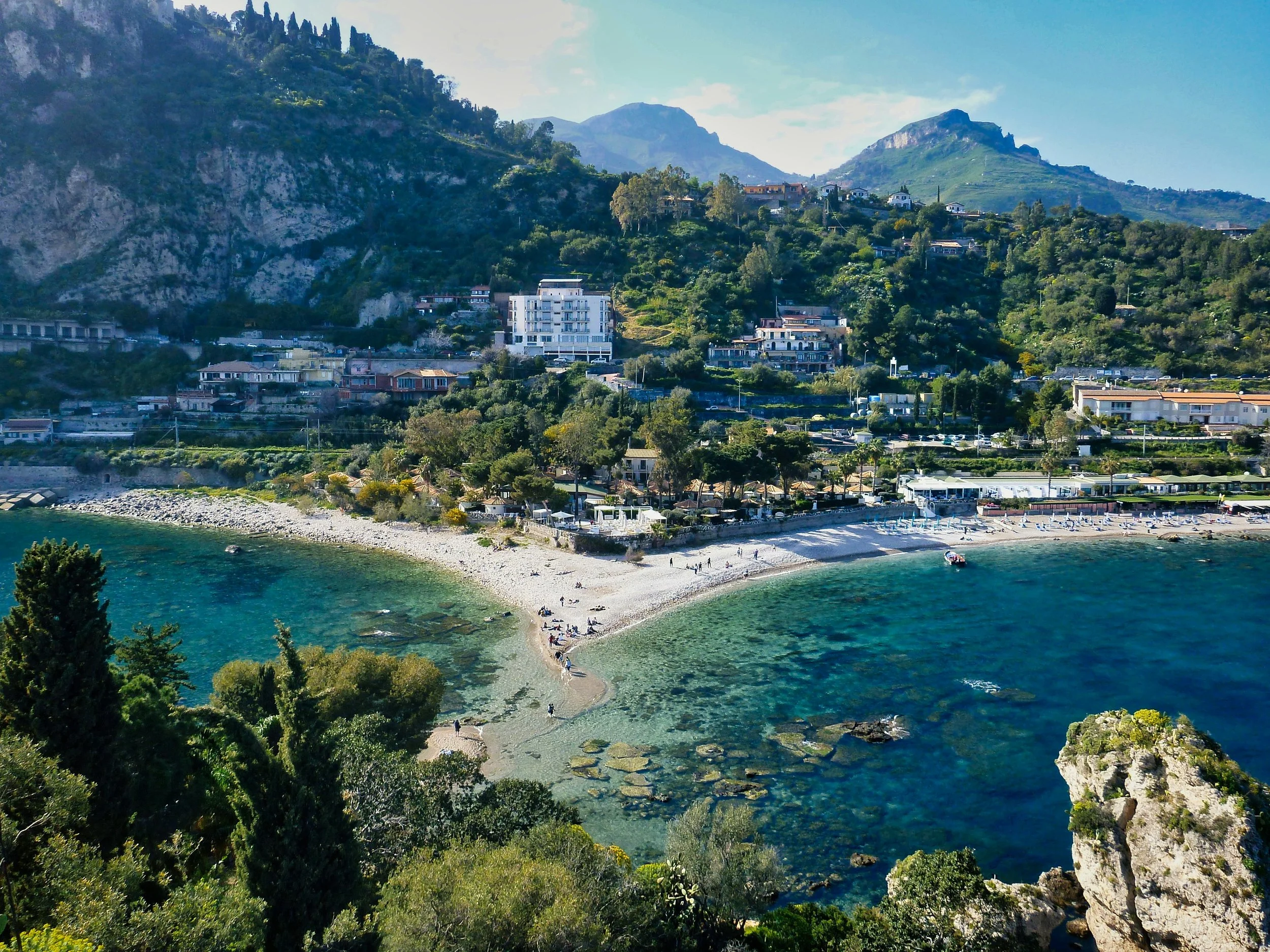 The Sicilian coastline