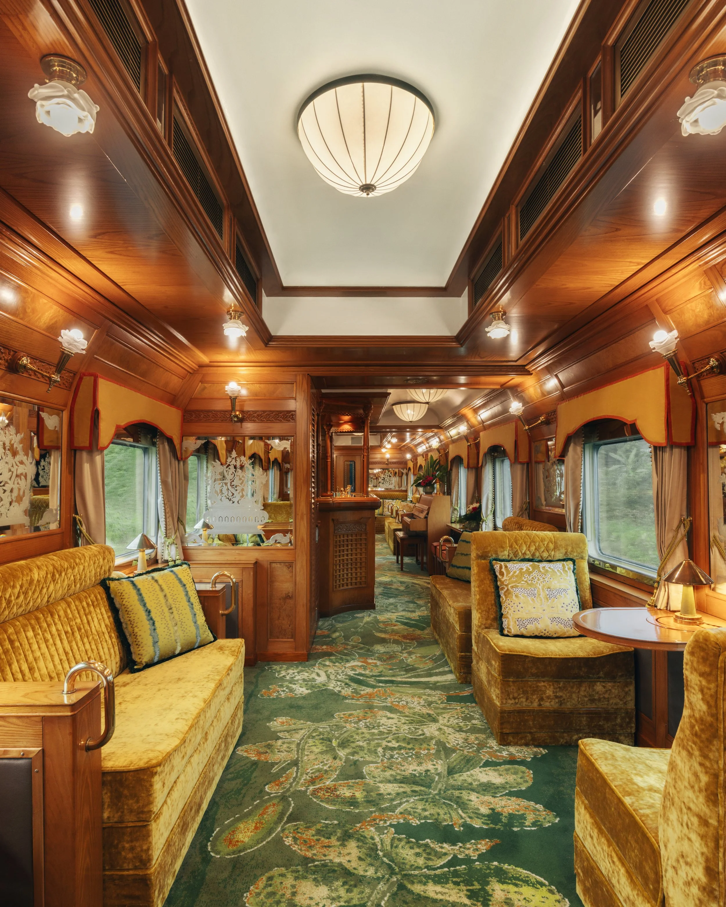 The lounge car of the Eastern and Oriental Express