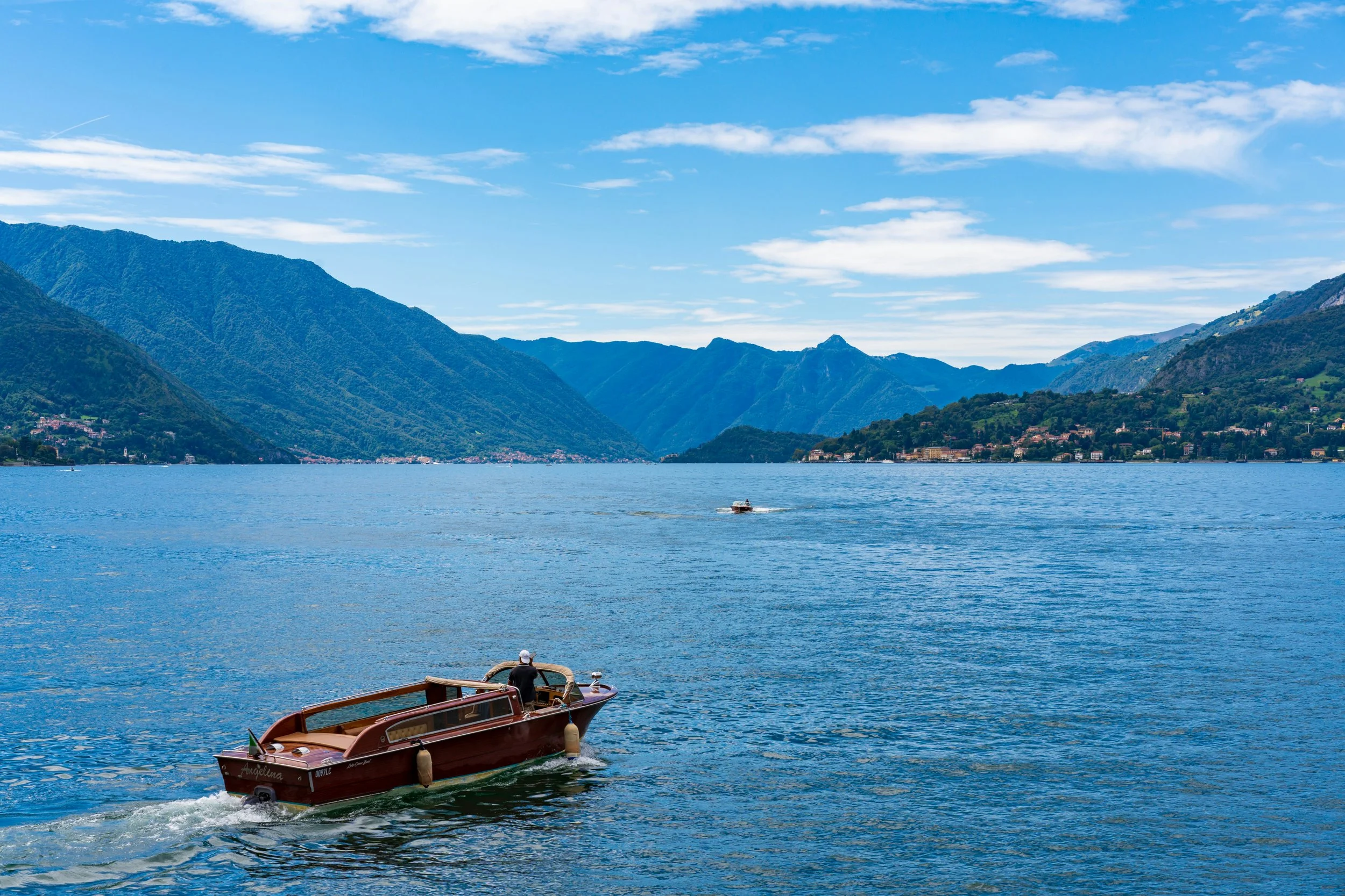 A private boat on Lake Como