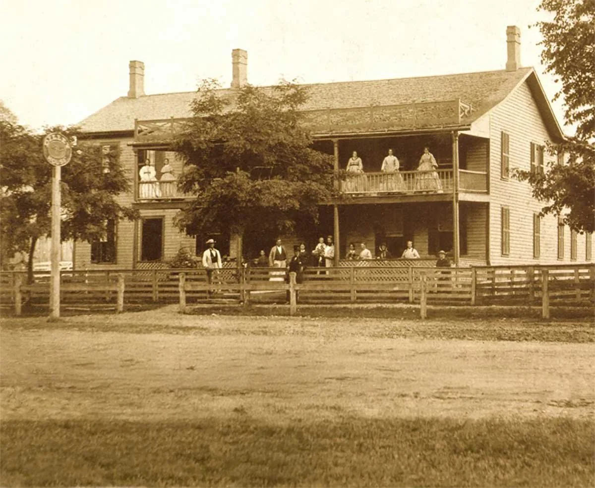 Historic photograph of The Buxton Inn in Granville, Ohio.