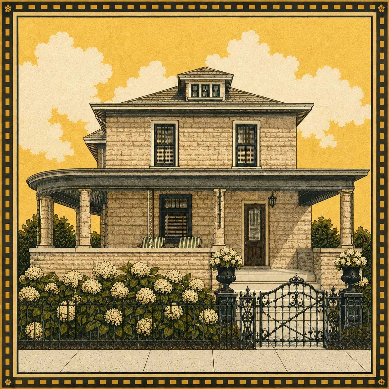 Illustration of Lucks House at The Buxton Inn