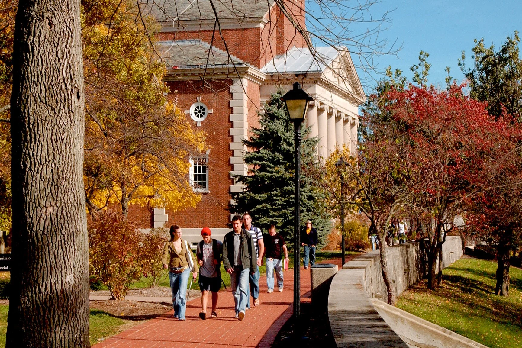 Tree-lined historic architecture at Denison University in Granville, Ohio