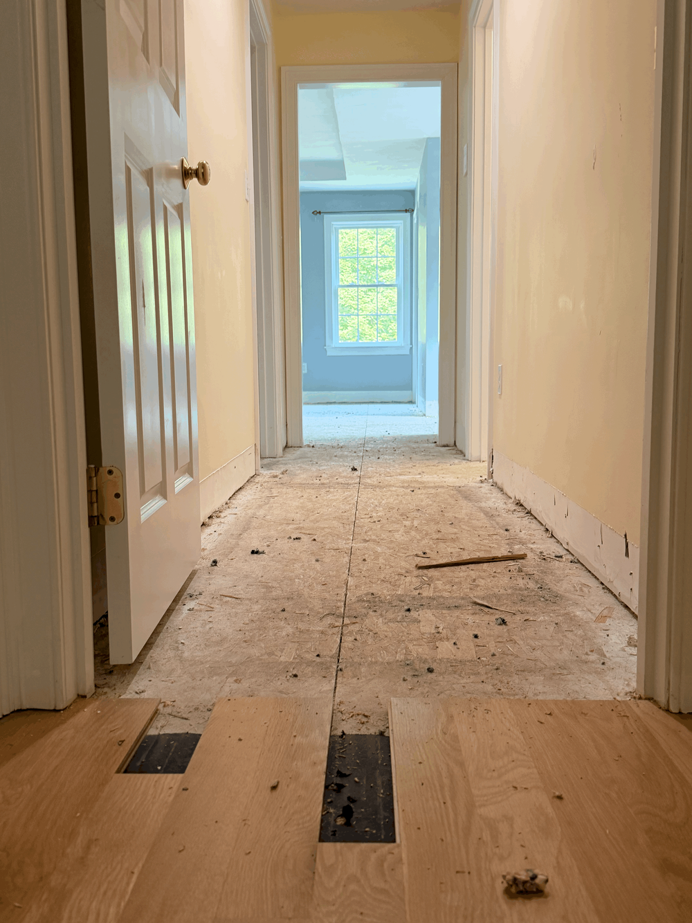 Bolton upstairs hallway — before