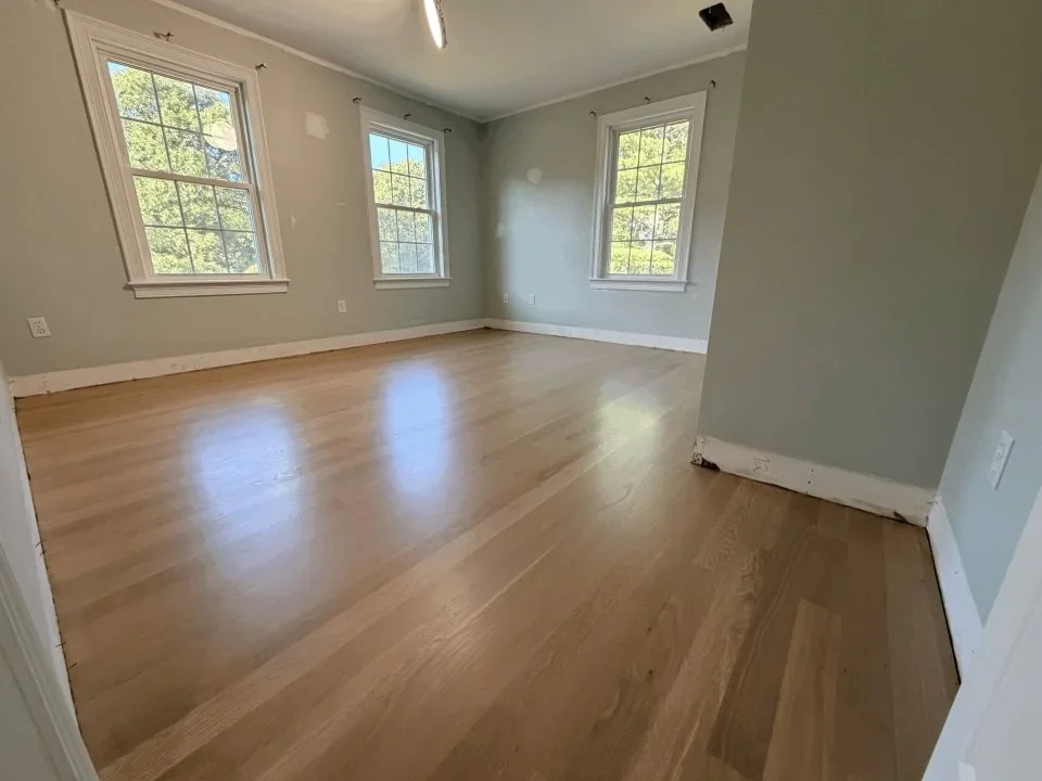 Completed white oak installation and refinishing project in Bolton Massachusetts