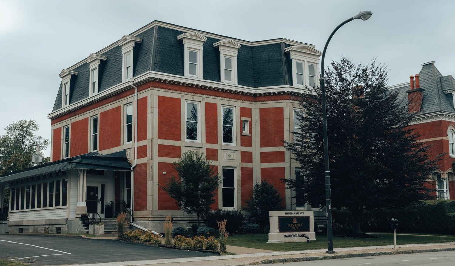 The building exterior from the street