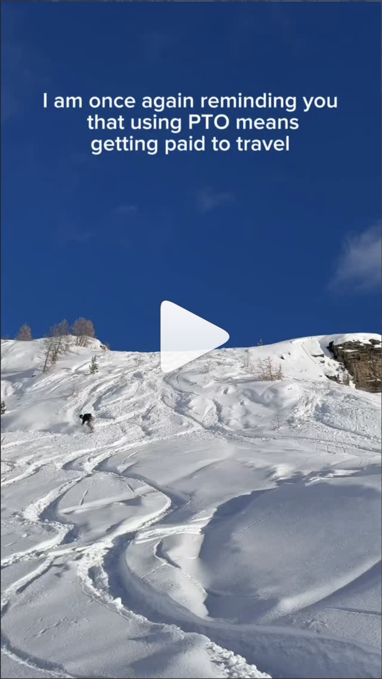Snow on a hill with a snowboarded