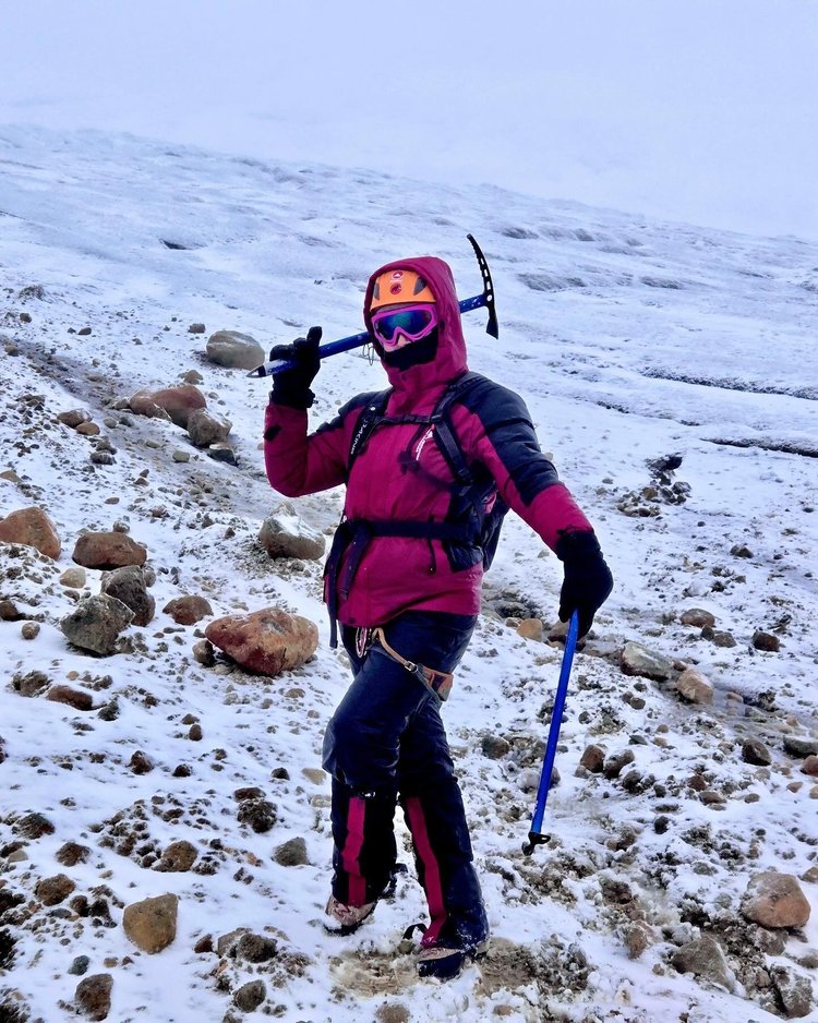 person on a mountain