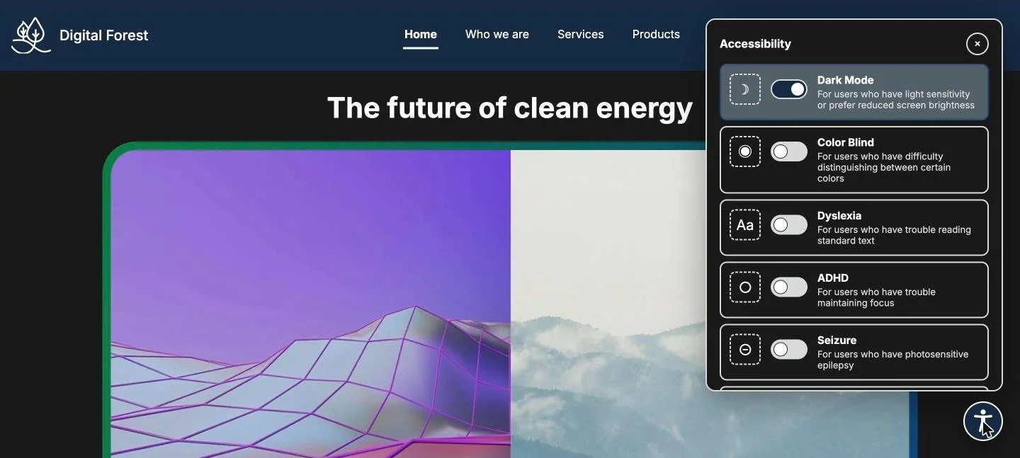 Prototype in Dark Mode