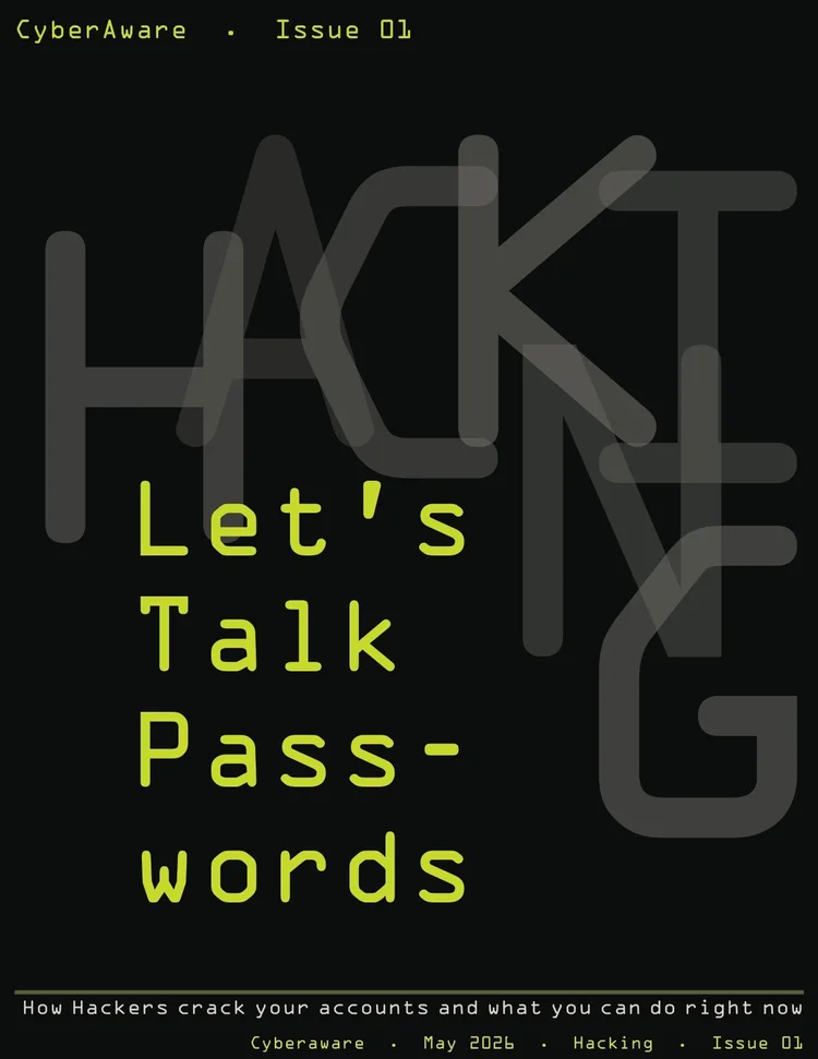 CyberAware cover: Let's Talk Passwords