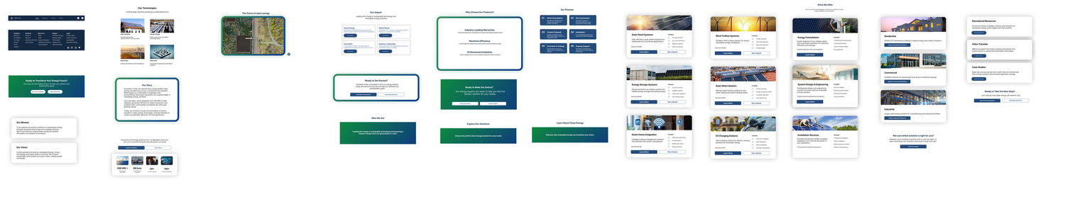 Organism sheet with full page sections