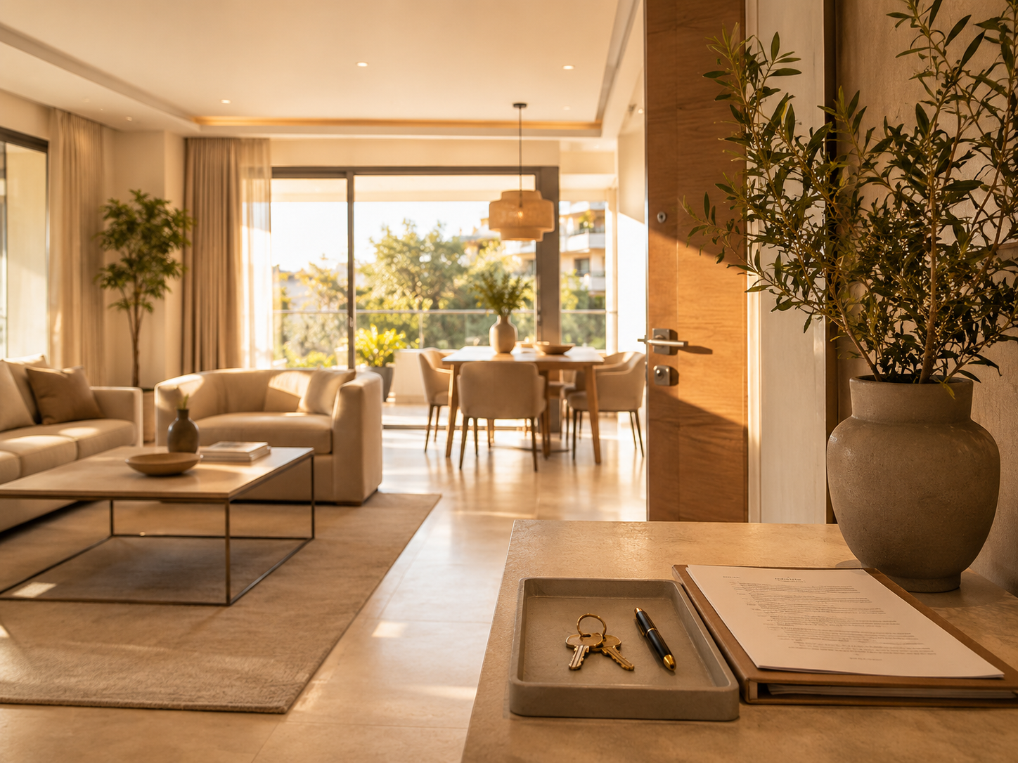 Prepared residential apartment ready for tenants