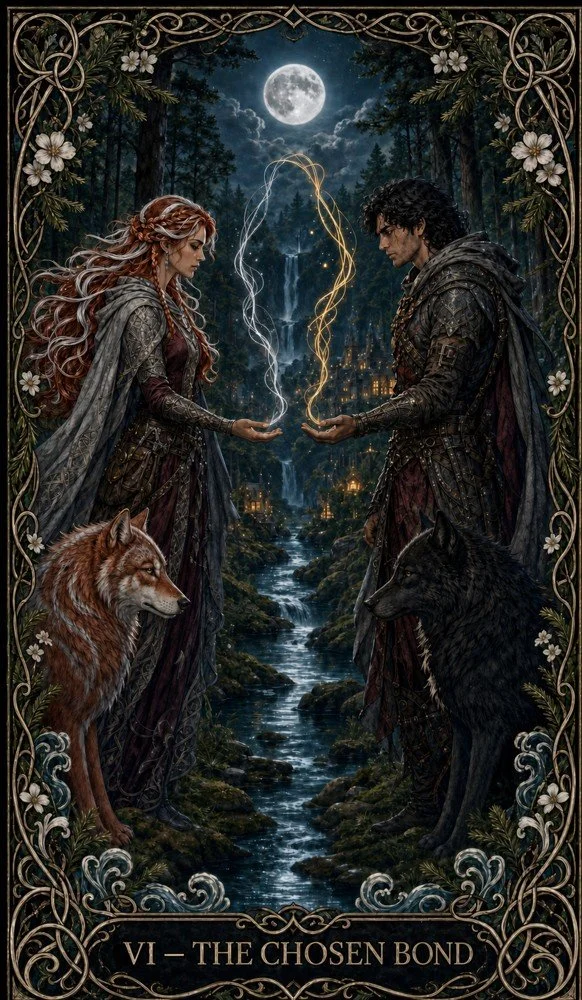 The Chosen Bond — The Woven Fates tarot deck