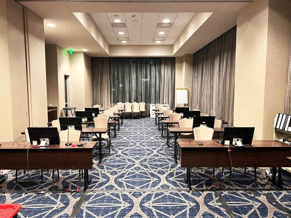 Hotel conference AV setup Legal Media Rentals