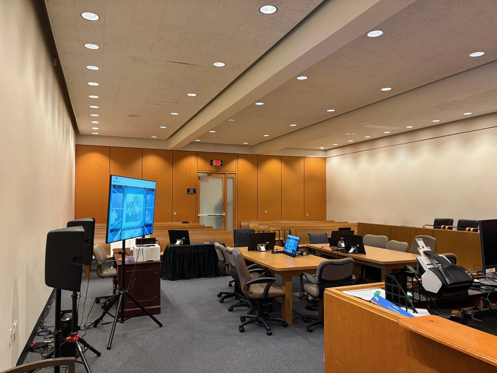 Texas Business Court trial Family Court AV setup Houston TX