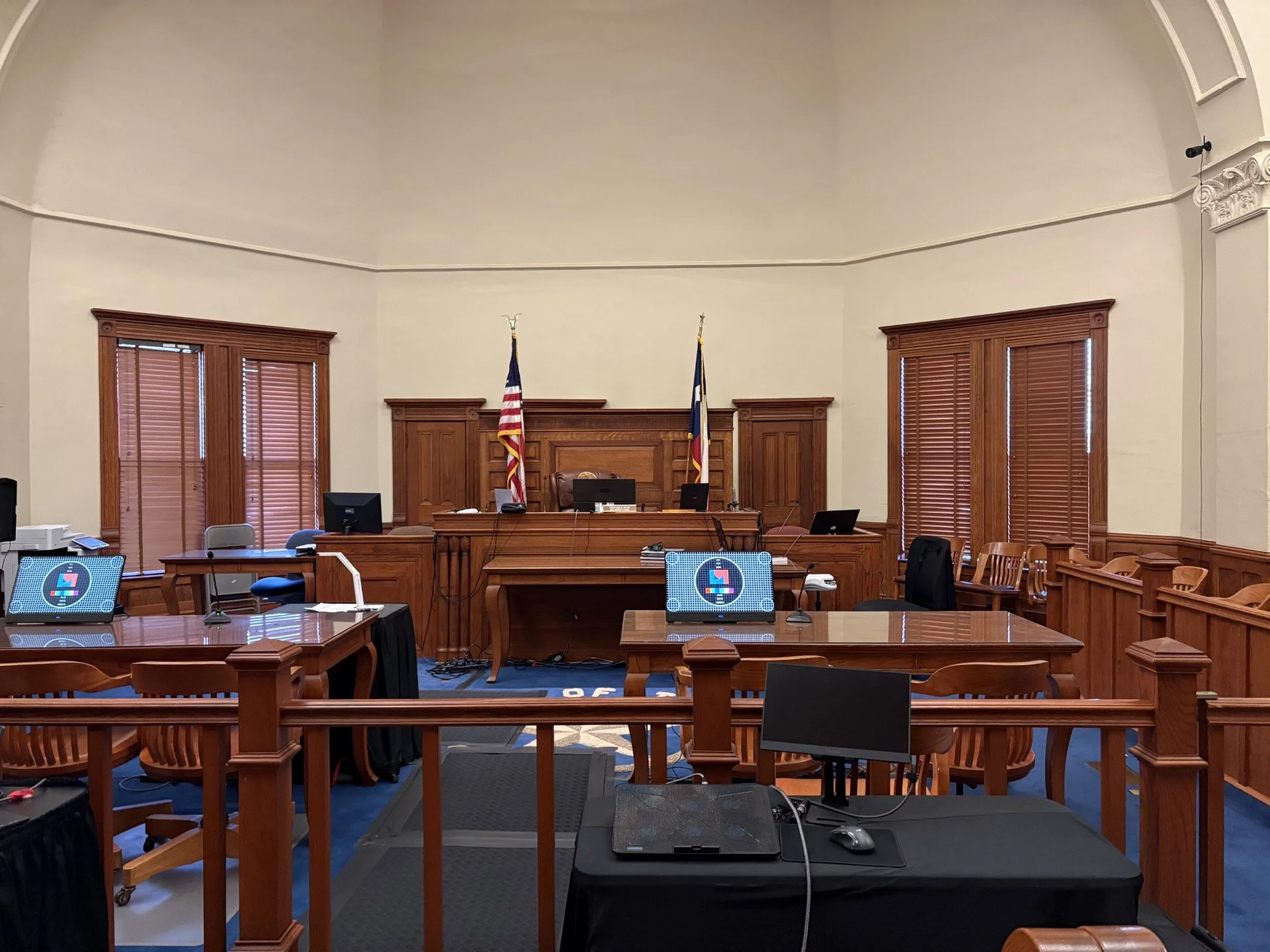 Historic Courthouse AV rental setup Sulphur Springs TX
