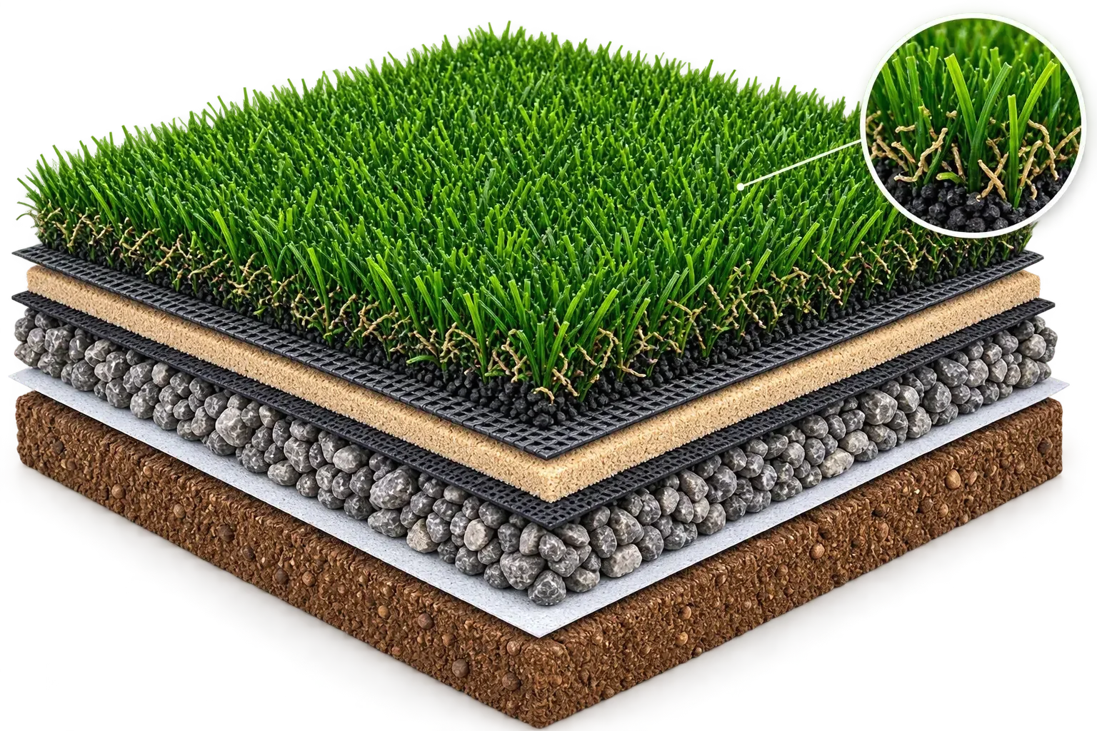 Artificial turf playground installation