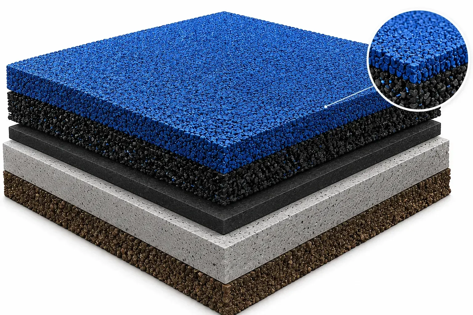 Pour-in-place rubber playground surface