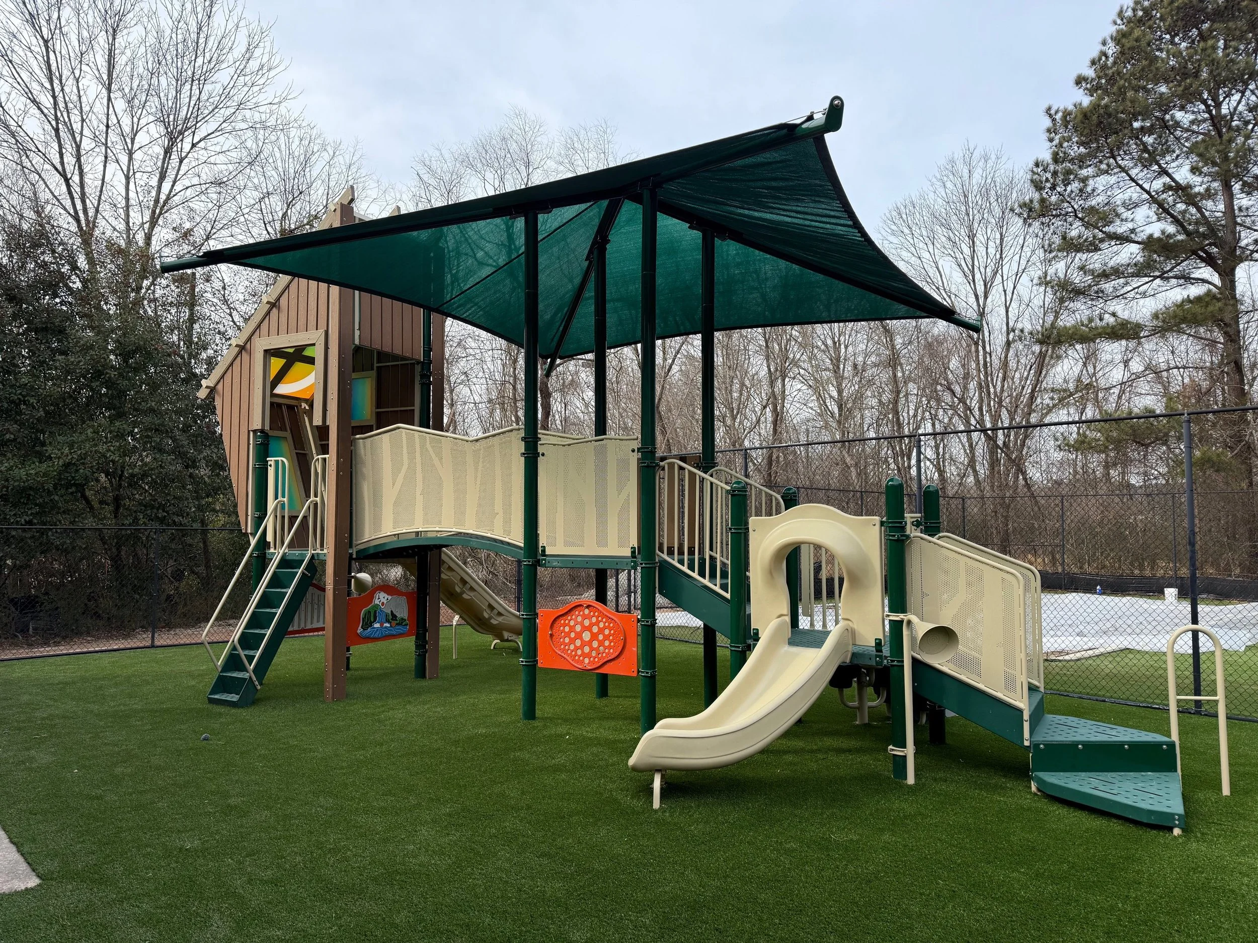 School playground equipment installation