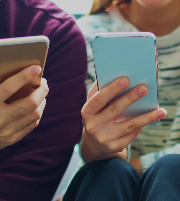 Today teens on phones