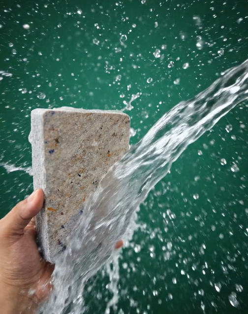 Water pouring on Vetro sheet