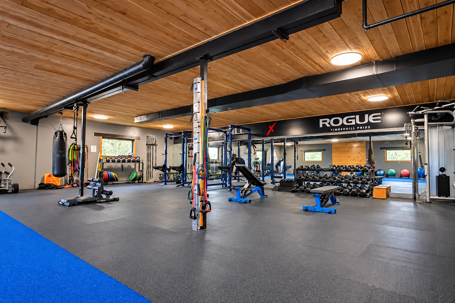 Strength and functional rehabilitation equipment at Timberhill Athletic Club