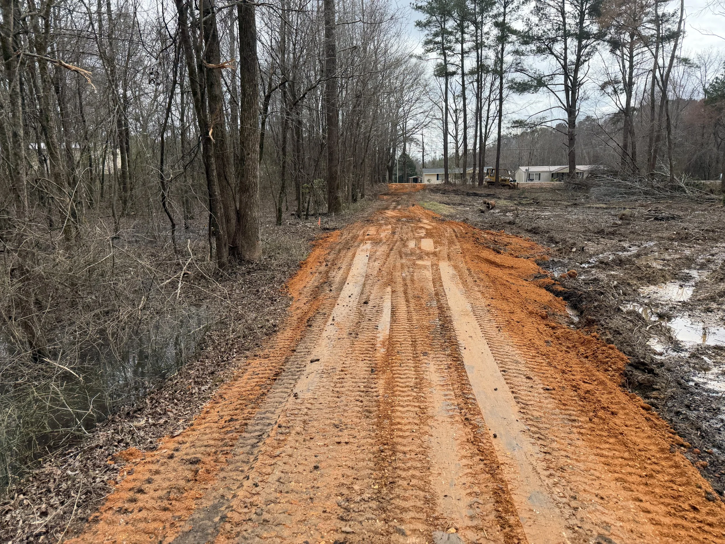 Clearing and road cutting with dozer