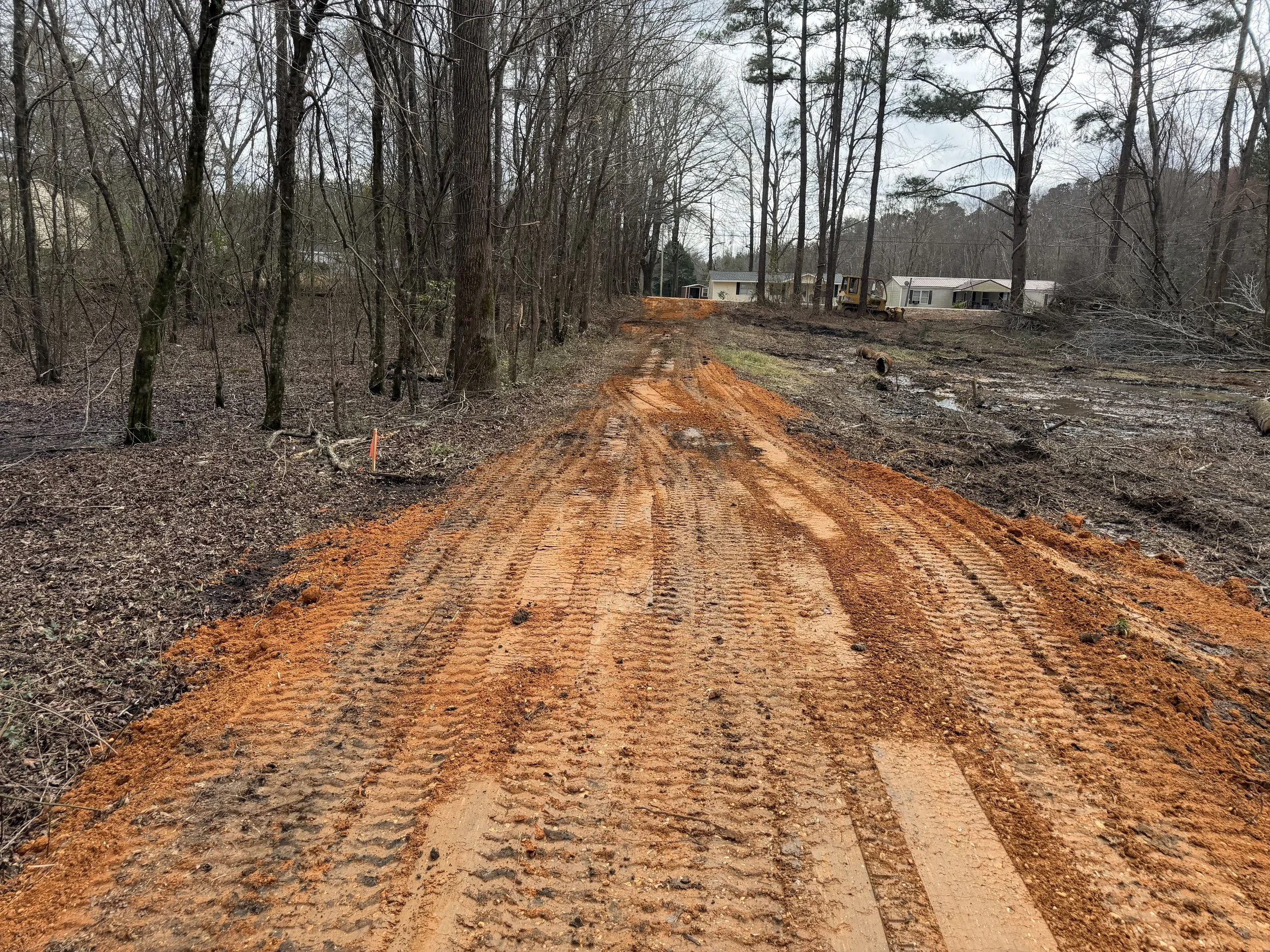 Land clearing and access lane
