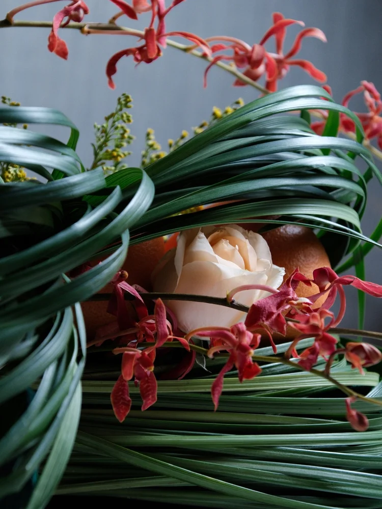 Ginger Flower, woven grass