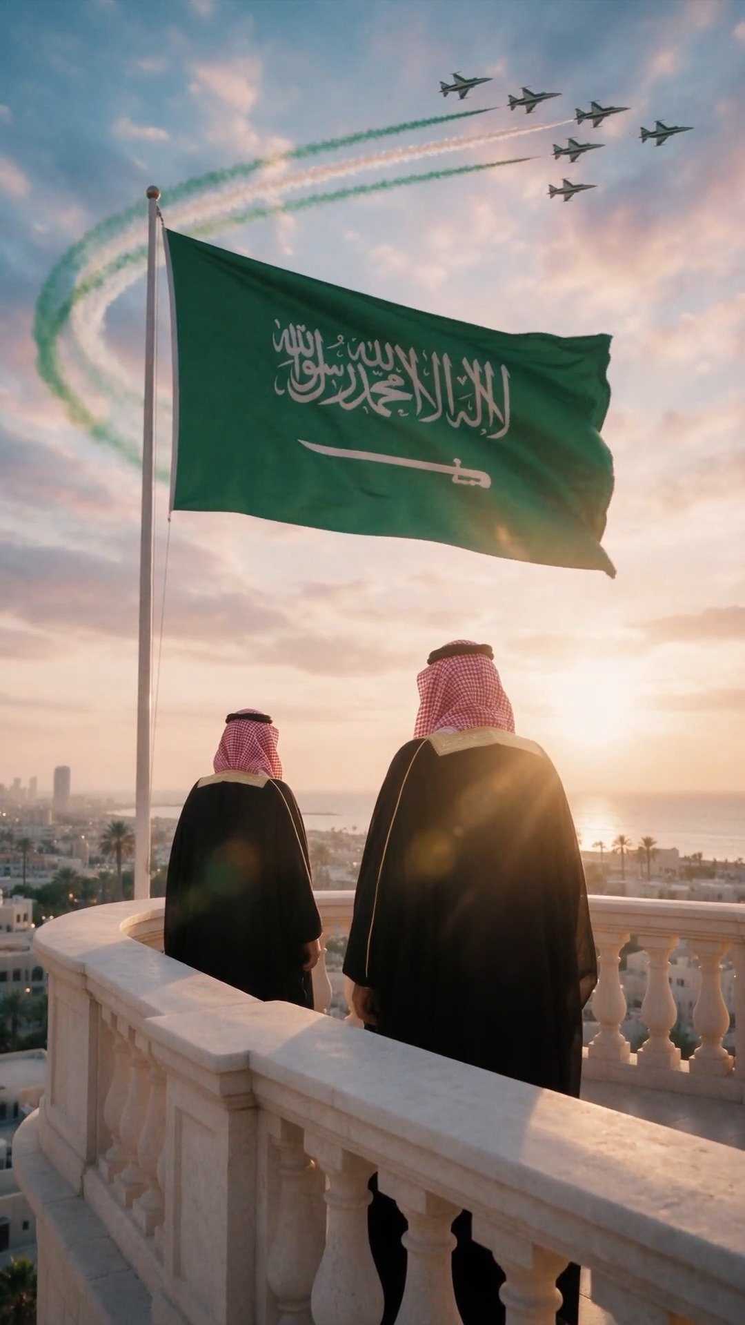 Still from A Vision Beyond the Sky, a Saudi National Day AI film