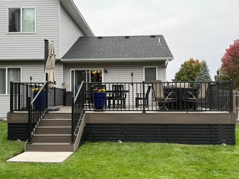 Gray composite deck