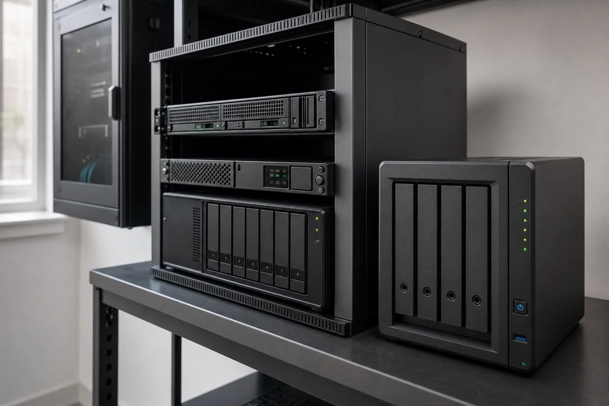 Business NAS storage and rack-mounted server equipment